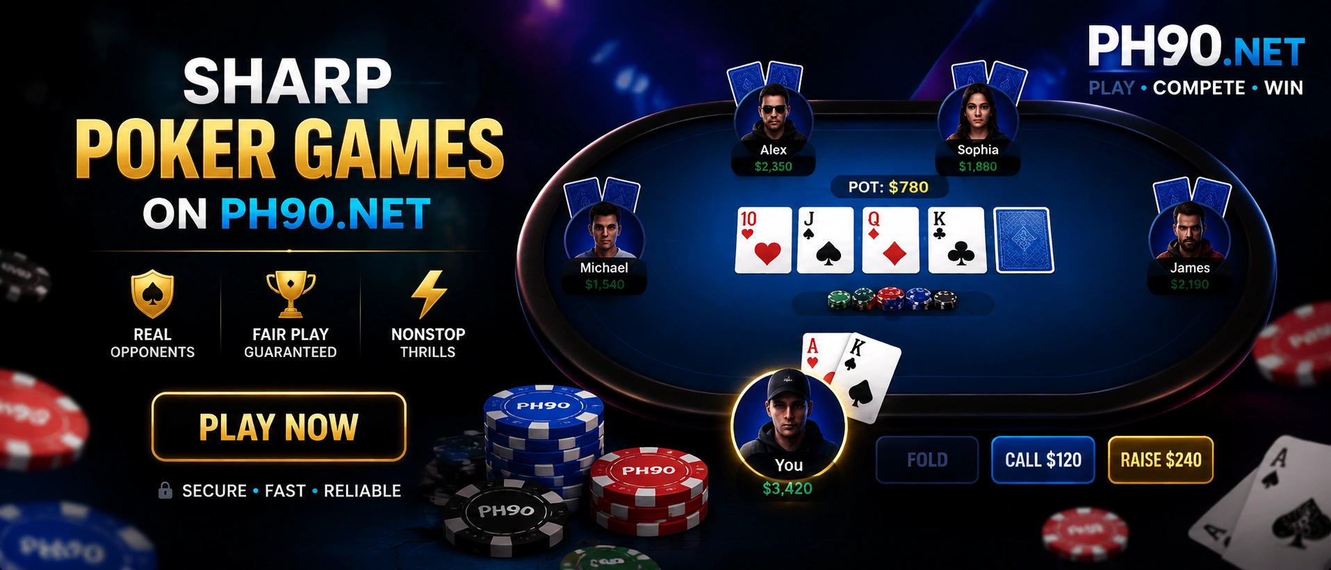 Poker game category visual