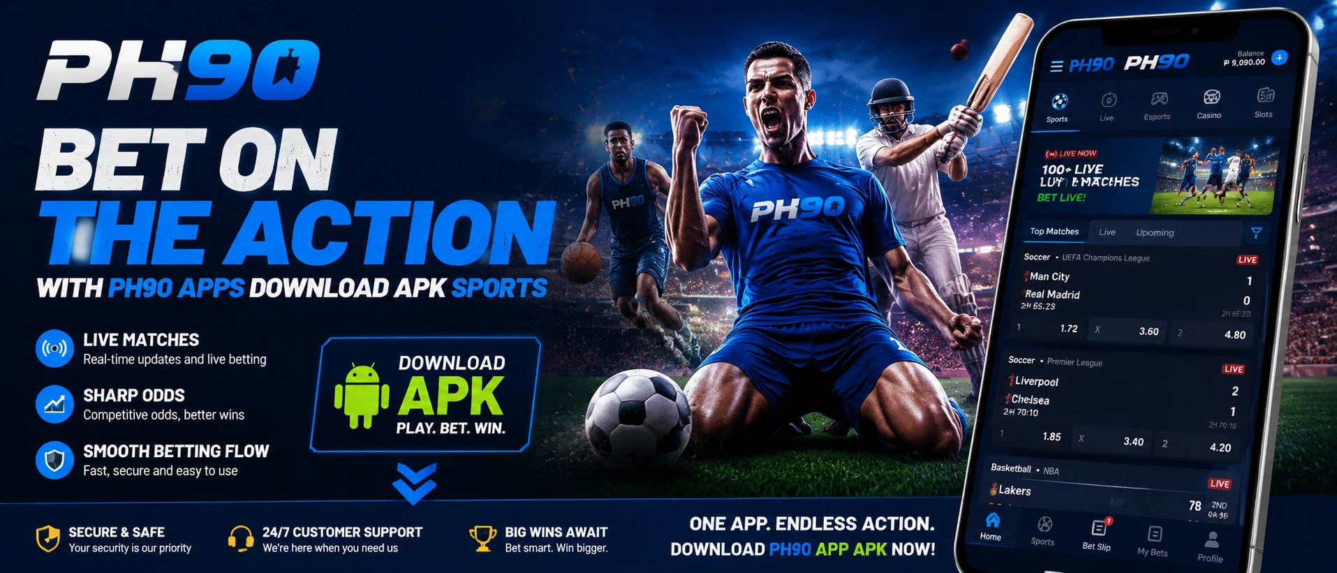 PH90 Sports mobile hero image